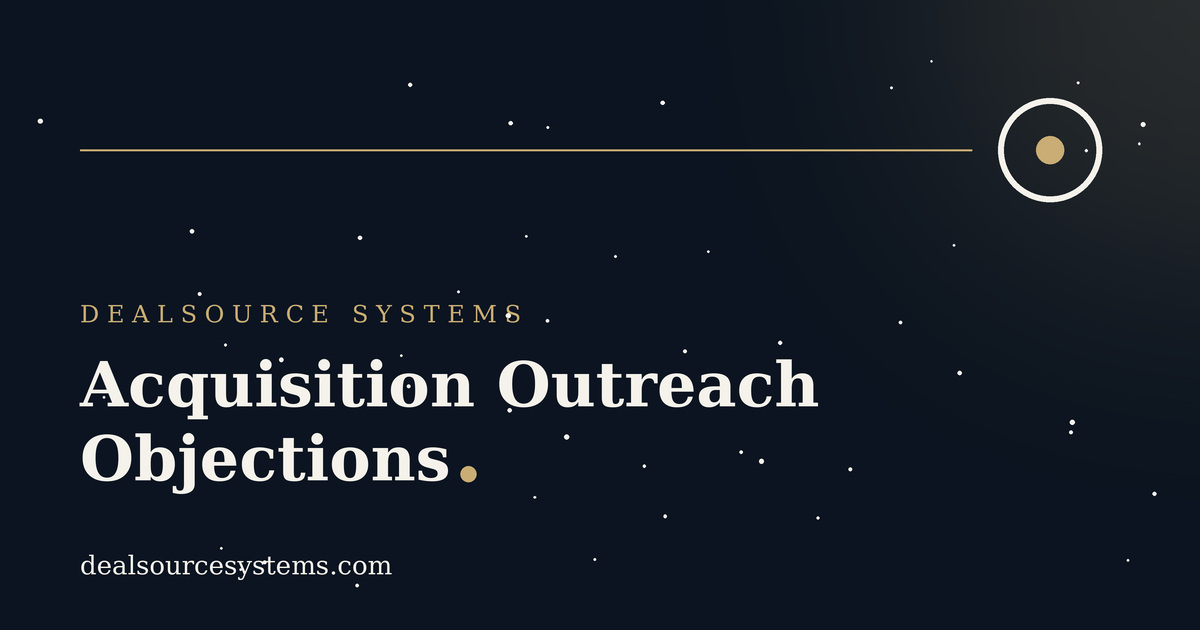 Acquisition Outreach Objections: How to Answer Them