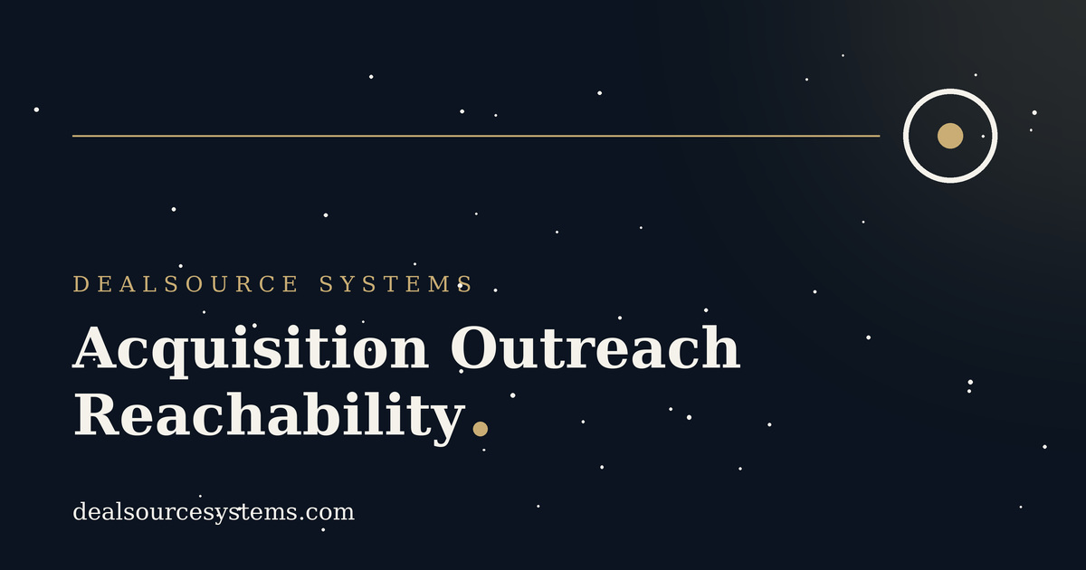 Acquisition Outreach Reachability: What the Data Shows