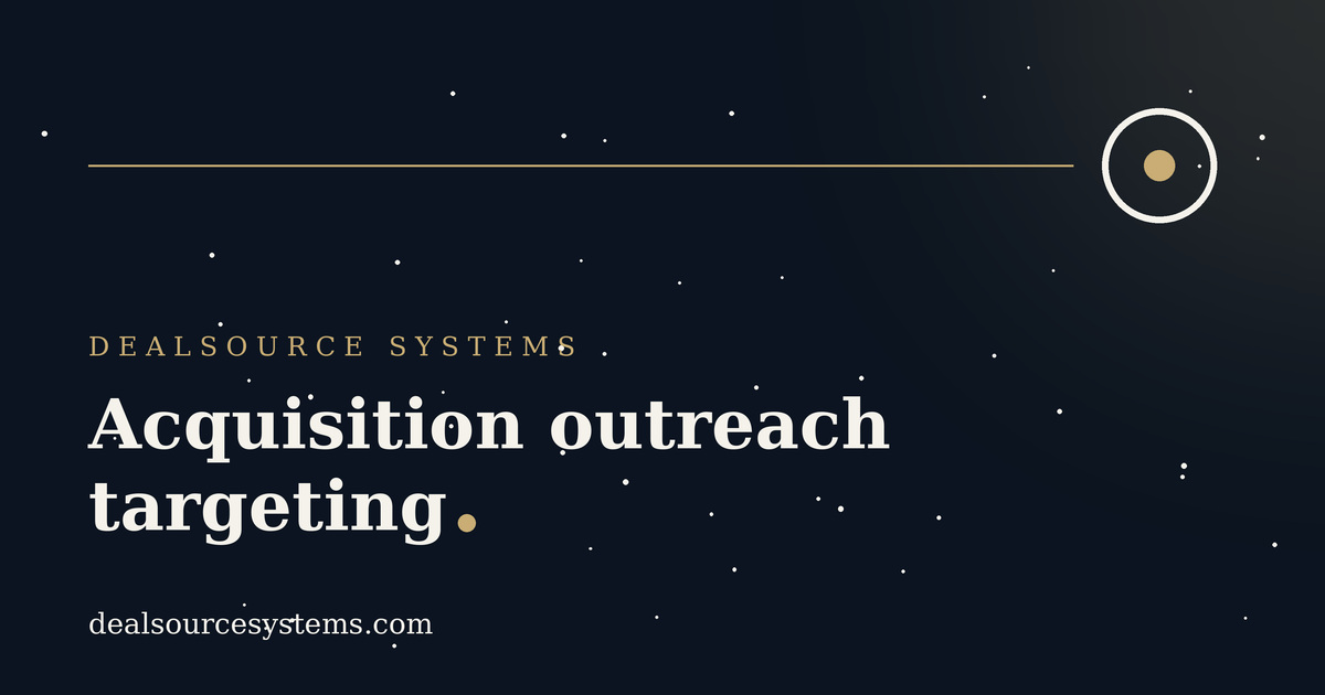 Acquisition outreach targeting: what the data shows