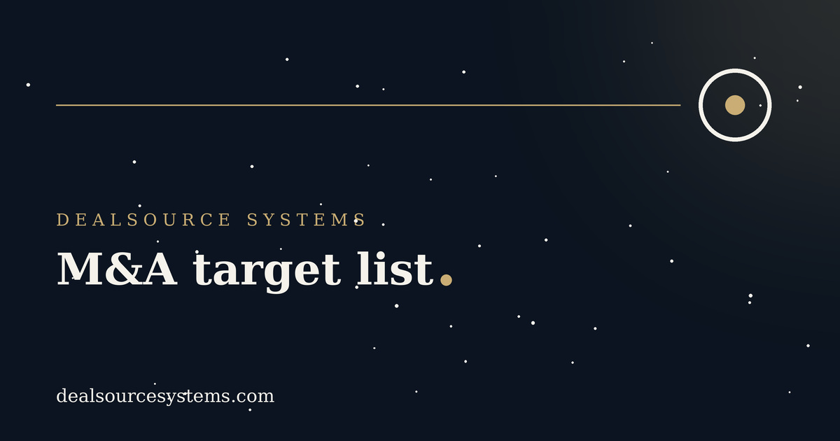 Building a target list for M&A: a guide