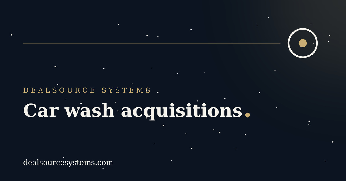 Car wash acquisitions: a sourcing guide