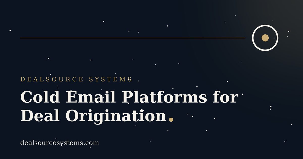 Cold Email Platforms for Deal Origination: The Data
