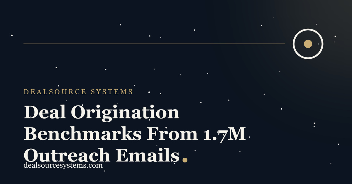 Deal Origination Benchmarks From 1.7M Outreach Emails