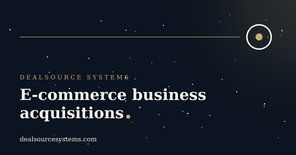 E-commerce business acquisitions: PE sourcing guide
