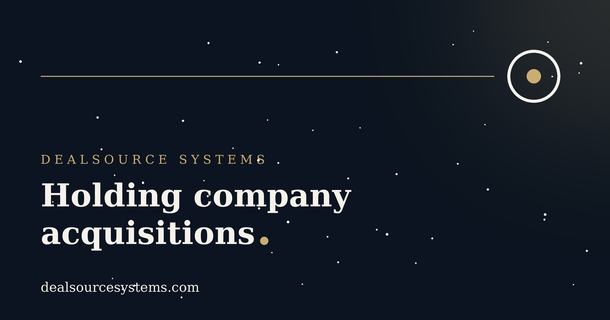 Holding company acquisitions: a sourcing playbook