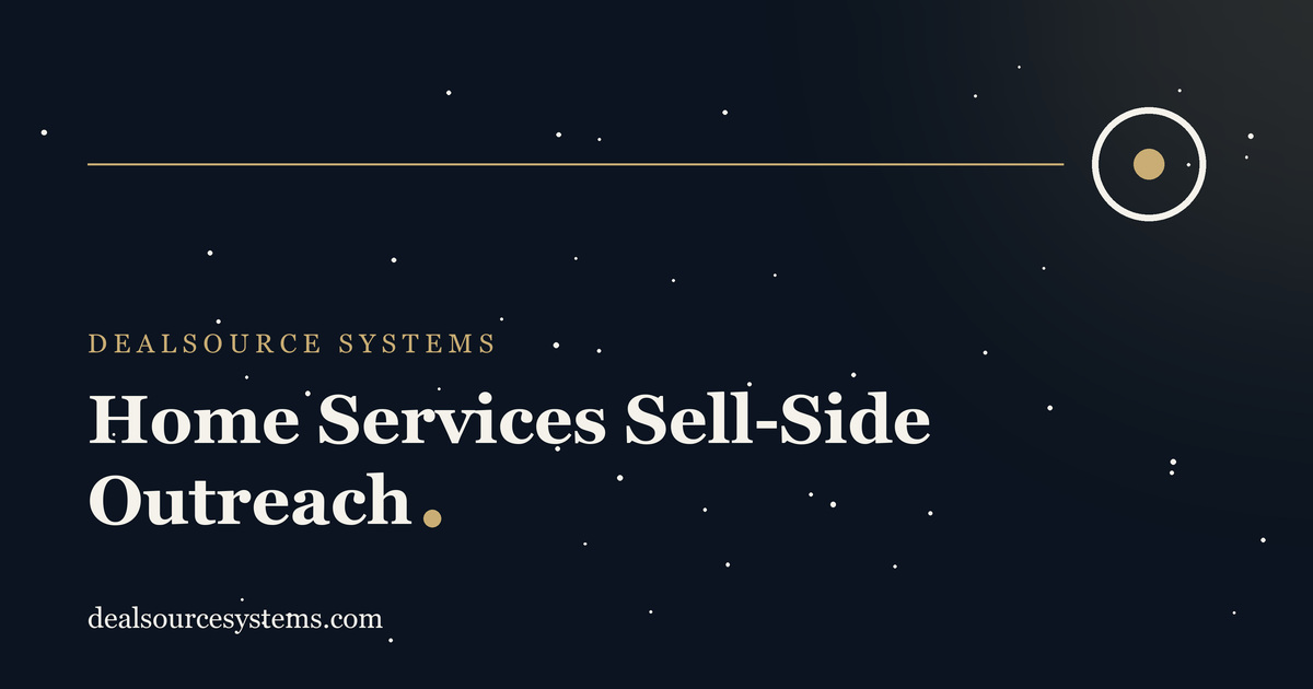 Home Services Sell-Side Outreach: Why Email Fails