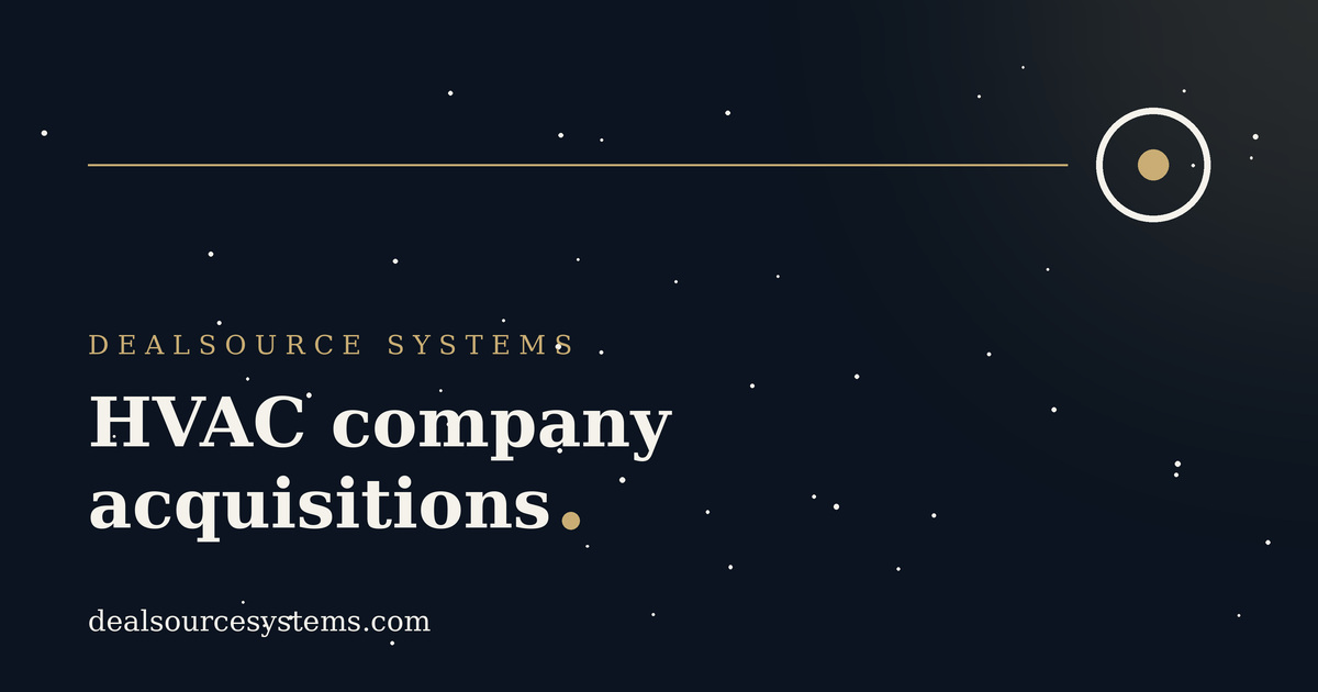 HVAC company acquisitions: a sourcing playbook