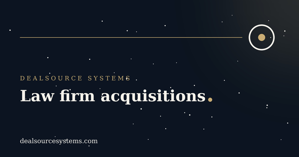 Law firm acquisitions: a sourcing guide