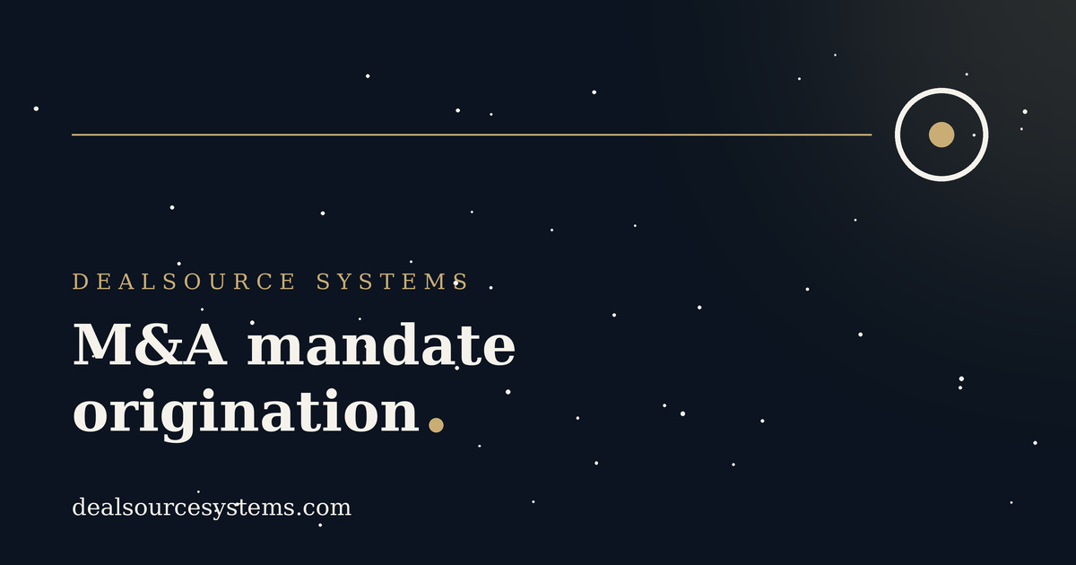 M&A mandate origination: an advisor playbook