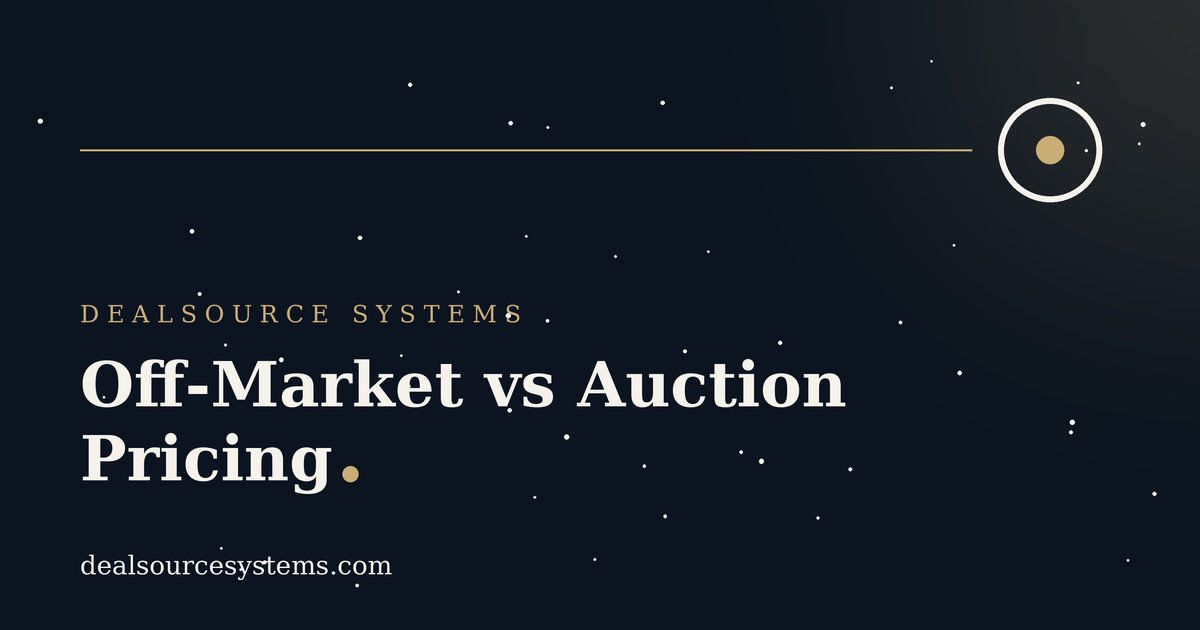 Off-Market vs Auction Pricing: The Multiple Difference