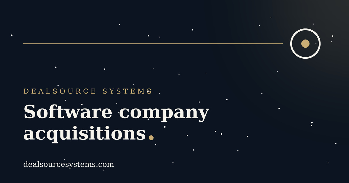 Software company acquisitions: a sourcing playbook