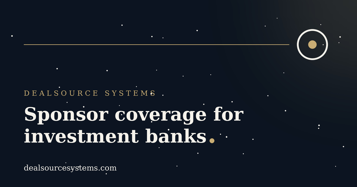 Sponsor coverage for investment banks: a playbook