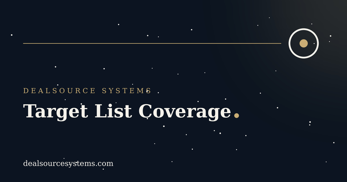 Target List Coverage: A Deal Origination Metric